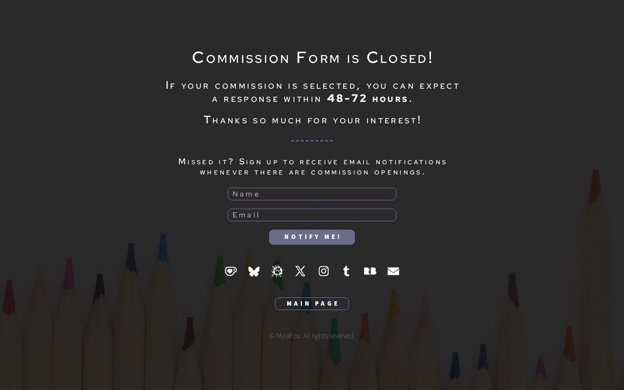 Commissions Closed